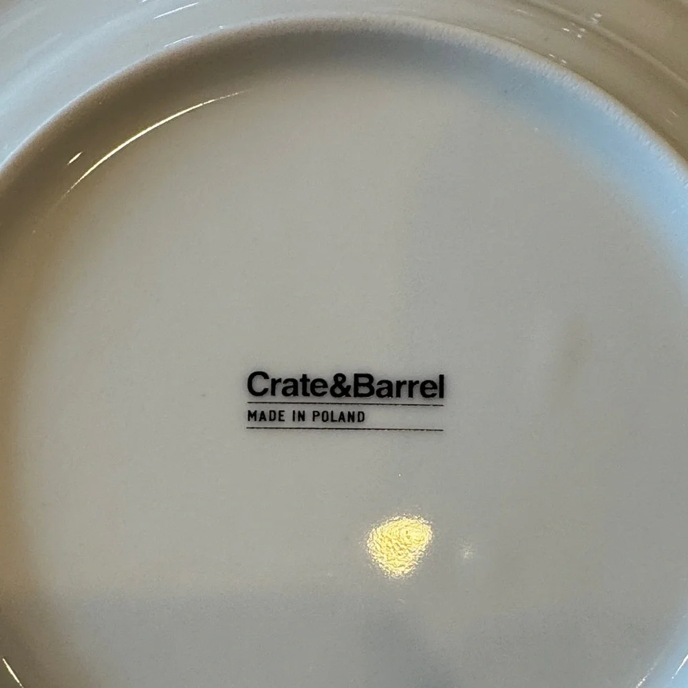 Crate&Barrel Classic White Dinnerware Set made in Poland